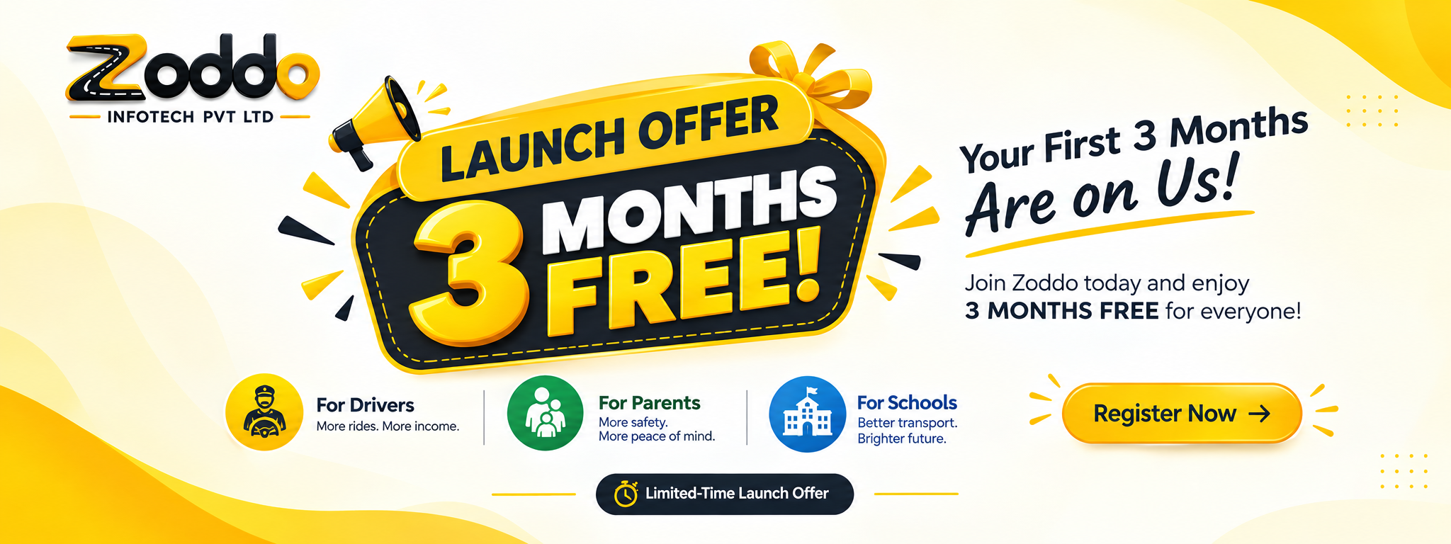 zoddo launch offer banner